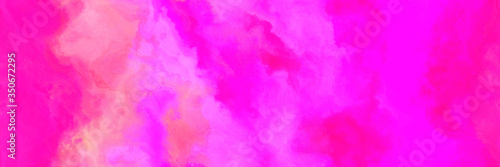 repeating abstract watercolor background with watercolor paint with pastel magenta, magenta and neon fuchsia colors. can be used as background texture or graphic element © Eigens