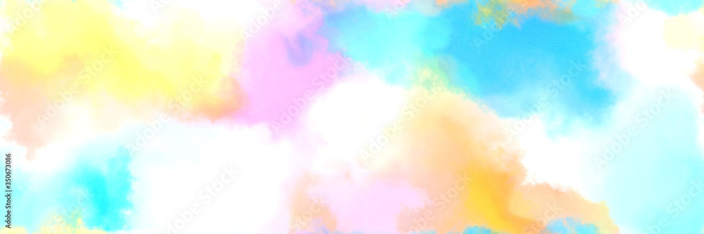 seamless abstract watercolor background with watercolor paint with linen, pale turquoise and light sky blue colors. can be used as web banner or background