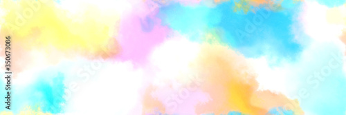 seamless abstract watercolor background with watercolor paint with linen  pale turquoise and light sky blue colors. can be used as web banner or background