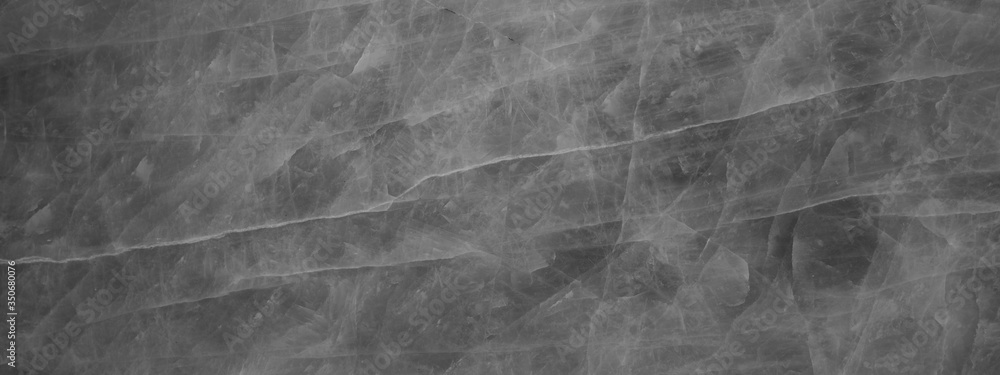 Gray anthracite abstract quartz marbled texture background banner - obrazy, fototapety, plakaty 