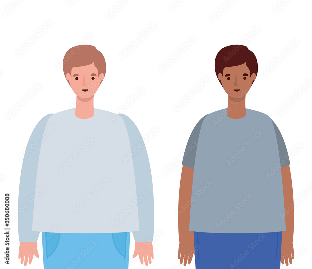 Men avatars cartoons vector design Men avatars cartoons vector design