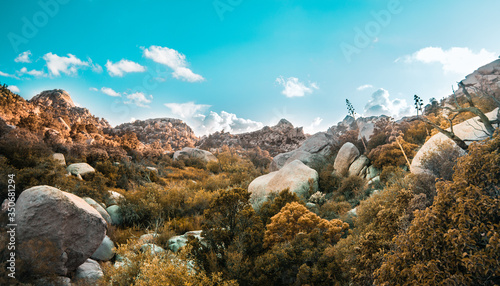 mountain landscape with blue sky