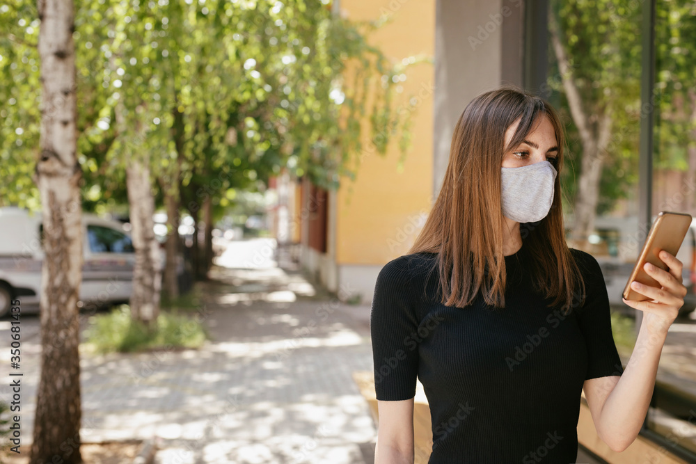 Fototapeta premium Female Portrait With Mask