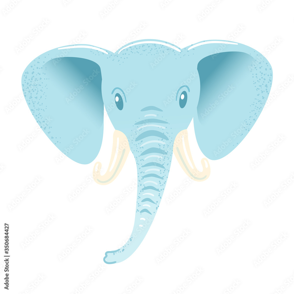 Elephant mask in flat style on white background. Animal face Vector graphic illustration. Zoo head icon head object. Isolated Funny cartoon character. Paper elephant art for children design Elephant mask in flat style on white background. Animal face Vector graphic illustration. Zoo head icon head object. Isolated Funny cartoon character. Paper elephant art for children design