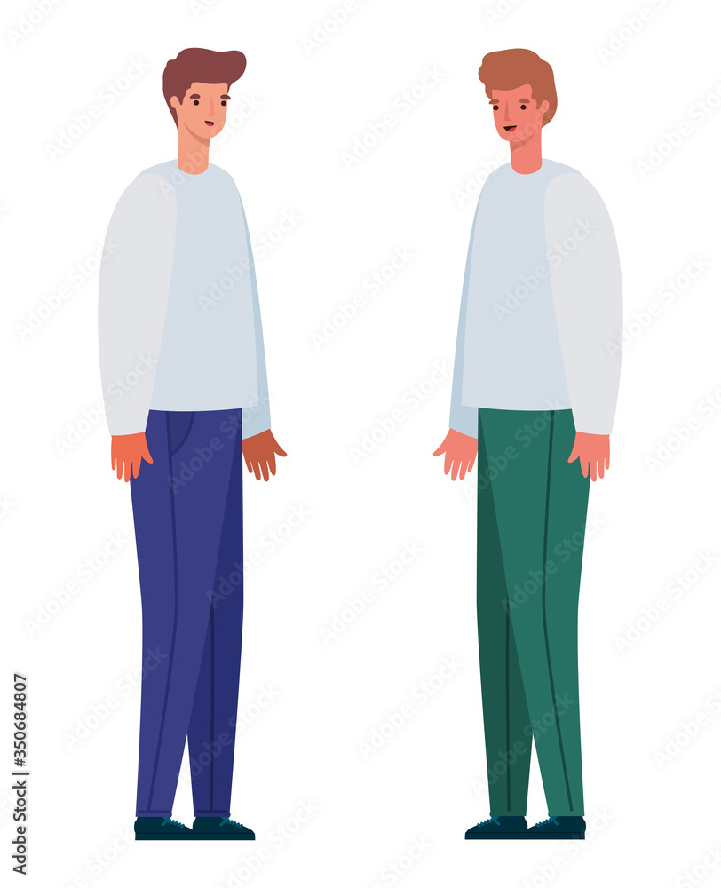 Men avatars cartoons vector design Men avatars cartoons vector design