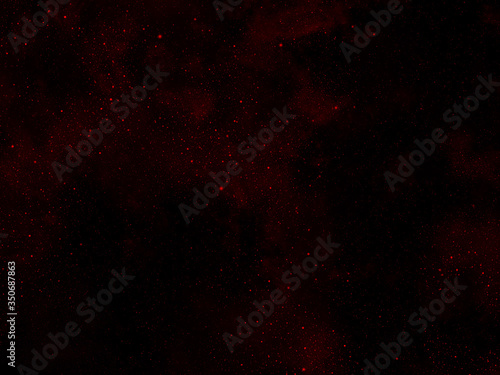 Cosmic black and red background with stars and nebulae