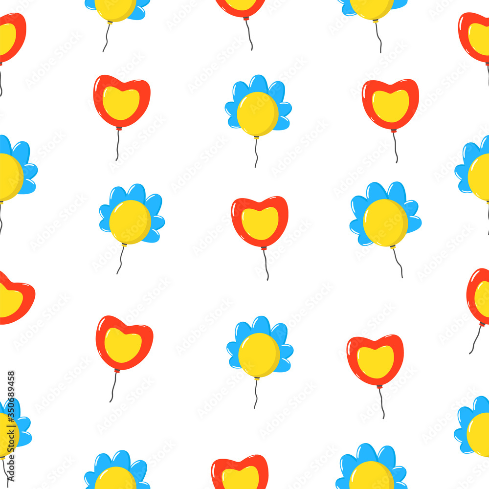 Colourful vector pattern with balloons. Flying ballons. Colourful vector pattern with balloons. Flying ballons.
