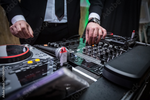 DJ console, electronic and dance music, wedding party