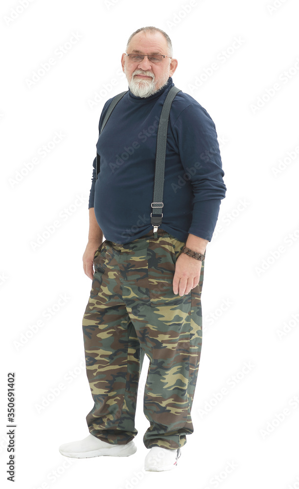Senior man isolated over a white background Senior man isolated over a white background