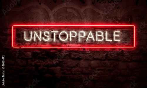 Unstoppable Creative Neon Light Sign photo