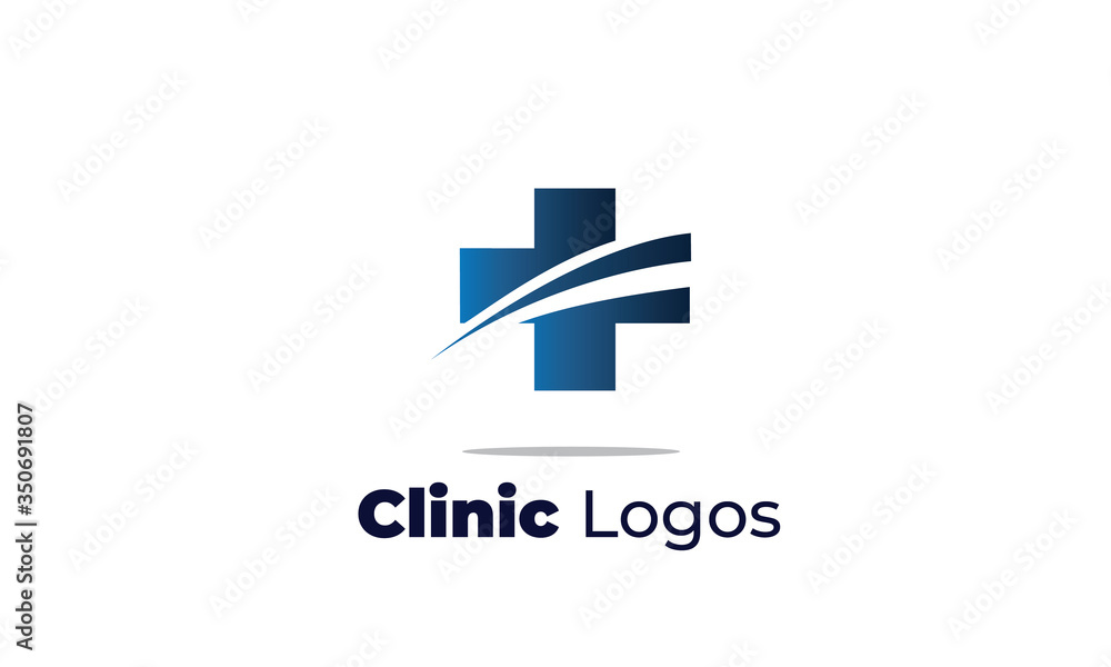 Fototapeta premium clinic logos can also for clinic logos, medical logo, eye specialist clinic, health care, dental clinic, beauty clinic, drugstore, pharmacy, Nutritionists, Nurses, midwife designed with a modern