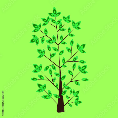 World environment day concept.Green tree. Single tree in the forest. Eco life. Wood elements. Botany landscape. Earth collection. Ecosystem bio concept. Leaf silhouette. Isolated tree. Ecology planet.