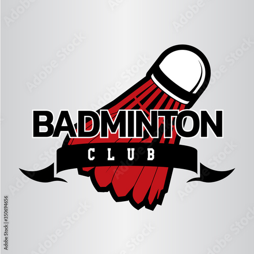 Badminton club minimal logo with shuttelecock