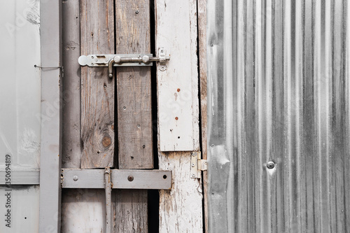 latch on wooden door