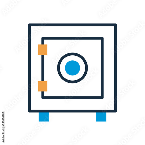 safe box fill style icon