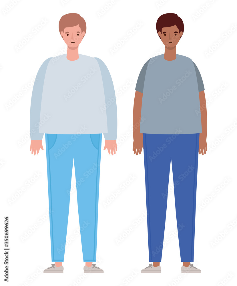 Men avatars cartoons vector design Men avatars cartoons vector design