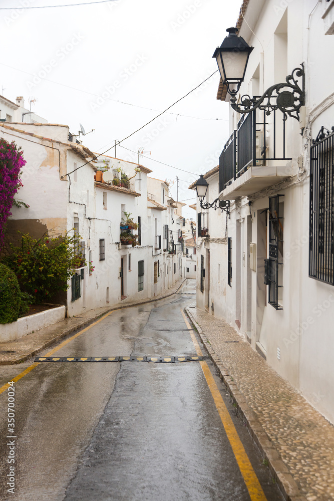 Street of the tourist town of Altea on the Mediterranean Coast. Alicante Street of the tourist town of Altea on the Mediterranean Coast. Alicante