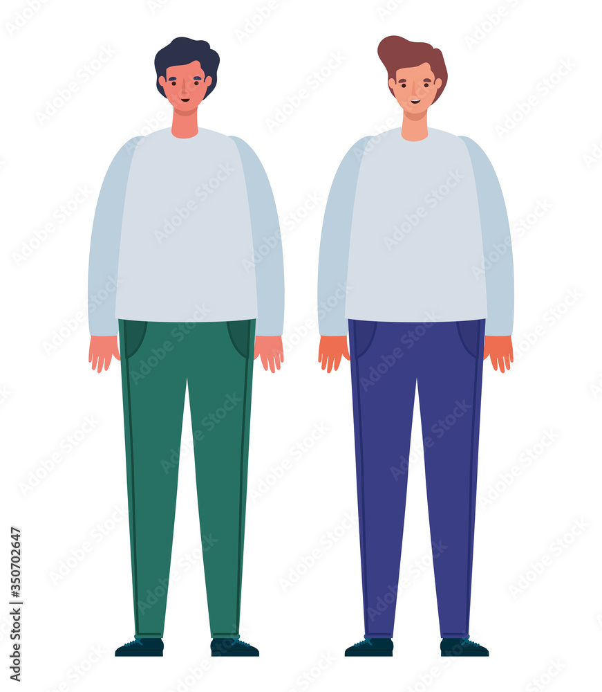 Men avatars cartoons vector design Men avatars cartoons vector design