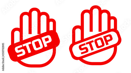 stop sign on white background. Vector icon.