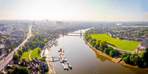 Aerial view of Hammersmith in the morning, London, UK photo
