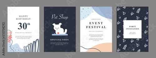 Set of abstract creative artistic templates. Universal cover Designs for Annual Report, Brochures, Flyers, Presentations, Leaflet, Magazine.