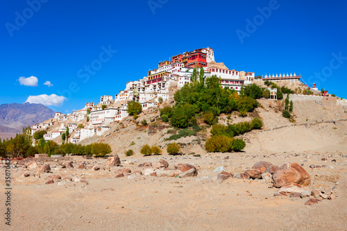 Thiksey Gompa Monastery near Leh, Ladakh photo