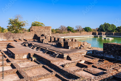 Royal pavilion ruins in Mandu, India photo