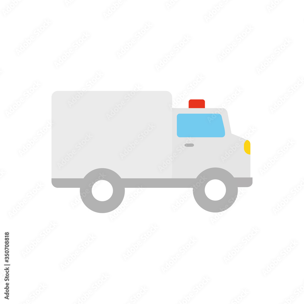 stop the spread concept, ambulance vehicle icon, flat style stop the spread concept, ambulance vehicle icon, flat style