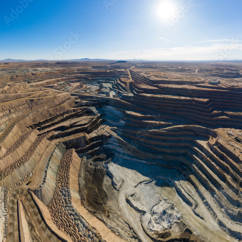 Boron mine in the California high desert aerial