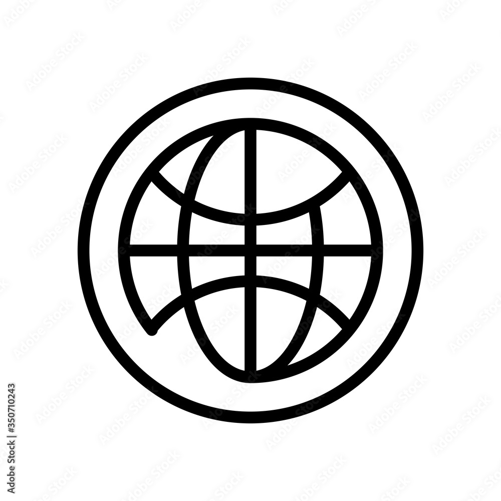 Fototapeta premium sphere browser line style icon