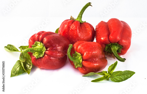 A bunch of sweet peppers isolated