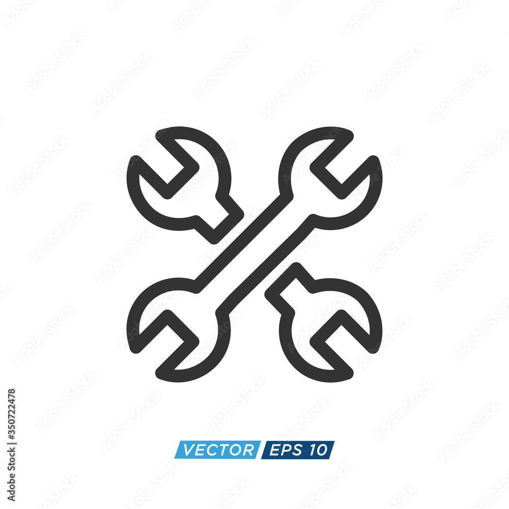 Tool Wrench Icon Design Illustration Tool Wrench Icon Design Illustration