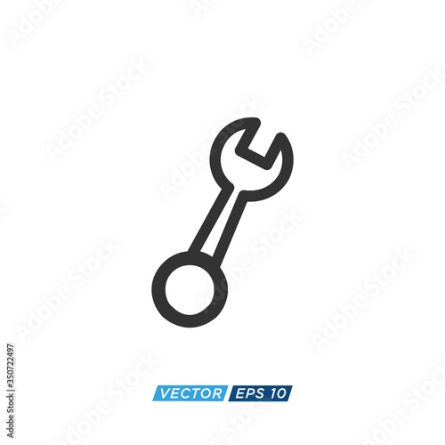 Tool Wrench Icon Design Illustration