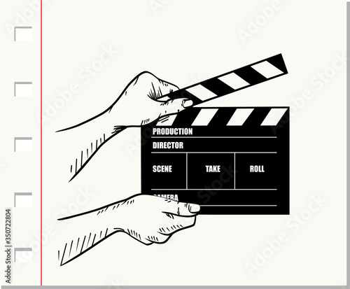 vector illustration of film clapper 