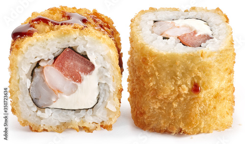 Tempura sushi roll with shrimp