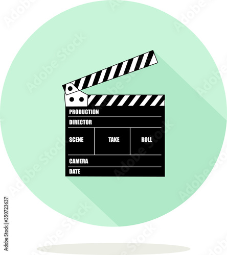 vector illustration of film clapper 