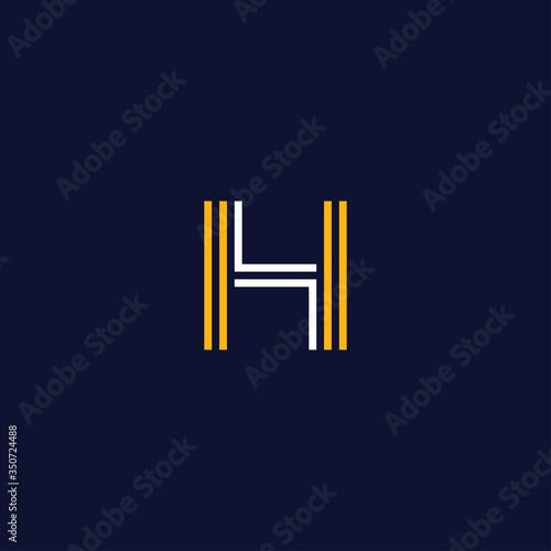 H logo template vector concept