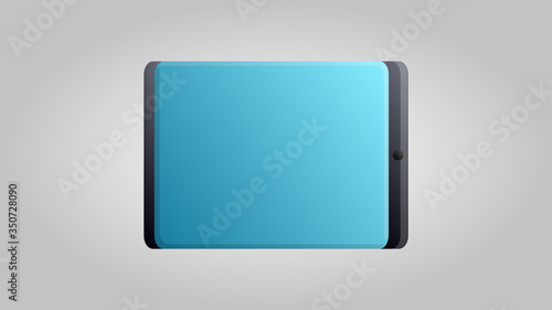 Digital modern touchscreen tablet on a white background. Vector illustration