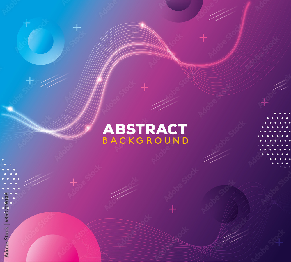 background vibrant abstract with dots and waves vector illustration design