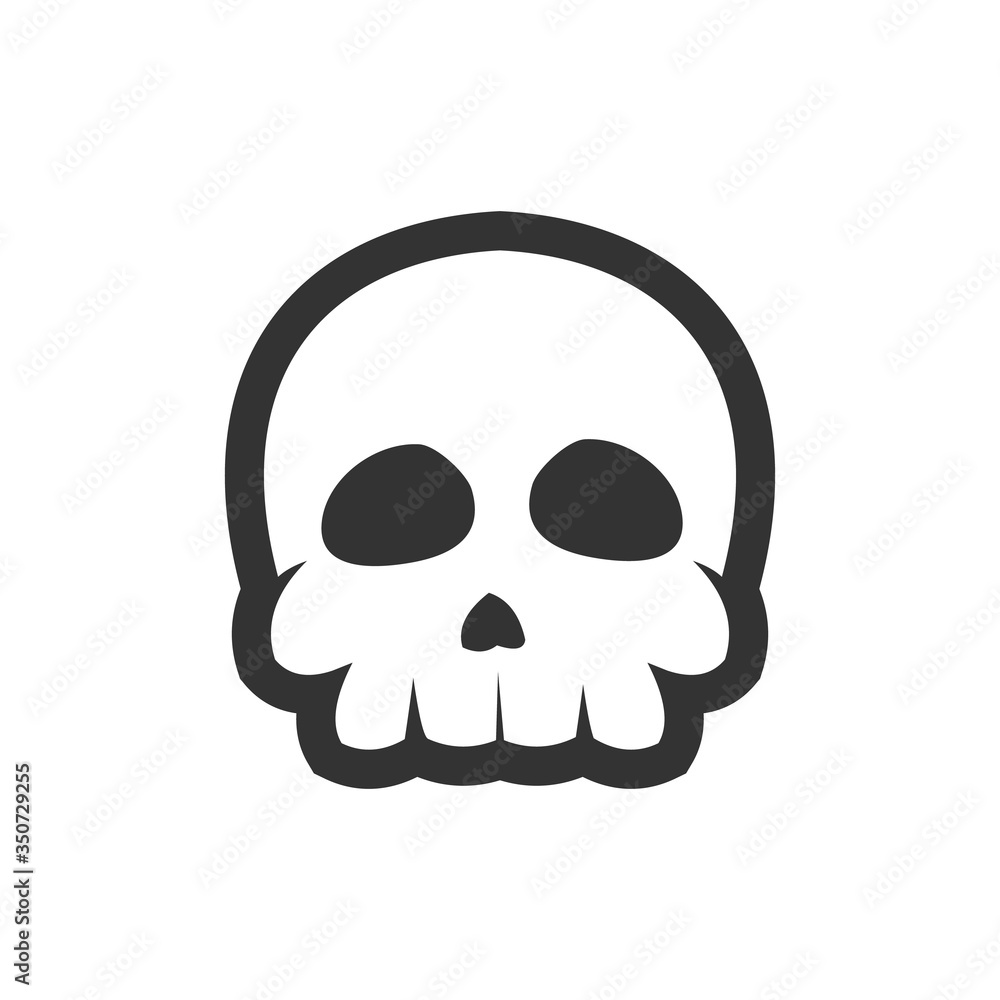 simple skull logo, vector illustration simple skull logo, vector illustration