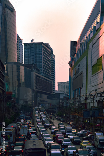 traffic in the city Bangkok