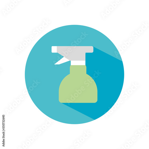 stop the spread concept, srpay bottle icon, block flat style
