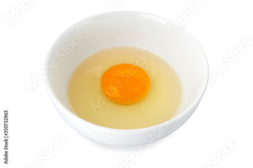 egg, egg in white bowl, on white background (Tr- yumurta) 