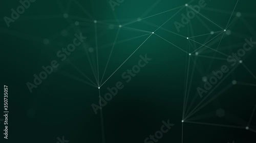 Abstract digital data nodes and connection paths with smooth motion photo