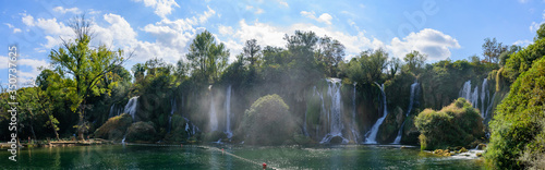 Panorama of Kravica waterfall in Bosnia and Herzegovina