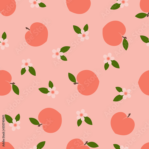 Wallpaper Mural Peach. Colored Seamless Vector Patterns  Torontodigital.ca