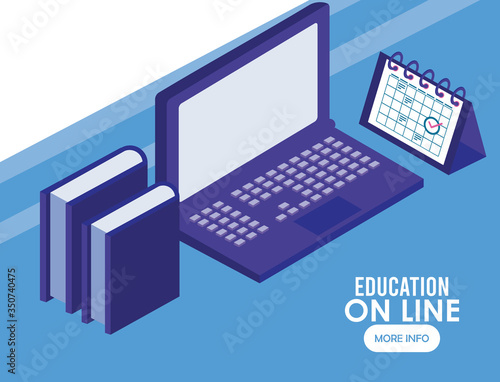 laptop and books education online tech © Jemastock