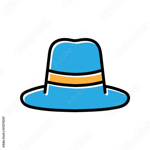 mime hat hand drawn icon vector design