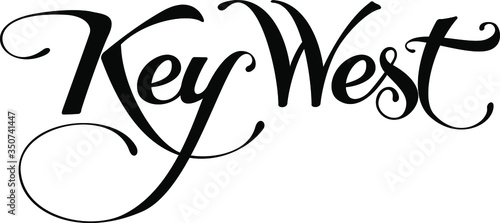 Key West - custom calligraphy text