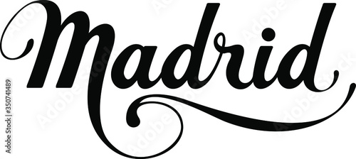 Madrid - custom calligraphy text